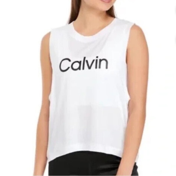 Calvin Klein Performance Women's Muscle Tank - White XL - Picture 2 of 7